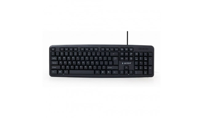 Klaviatuur GEMBIRD KB-U-103-RU Must Mustvalge Inglise Vene QWERTY