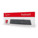 Klaviatuur GEMBIRD KB-U-103-RU Must Mustvalge Inglise Vene QWERTY
