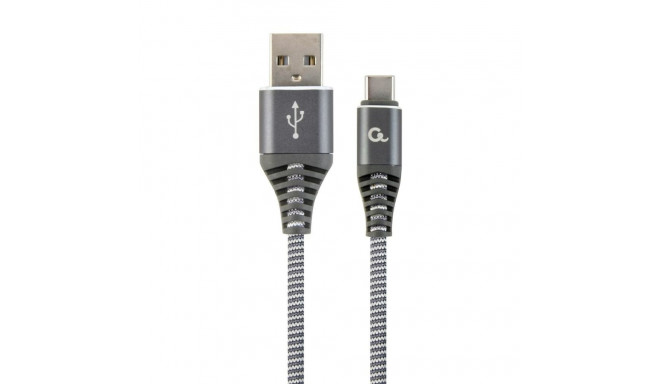 USB A to USB C Cable GEMBIRD CC-USB2B-AMCM-1M-WB2 Grey White/Grey 1,8 m