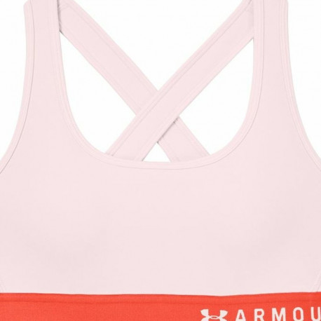 Sports Bra Under Armour Mid Crossback Pink
