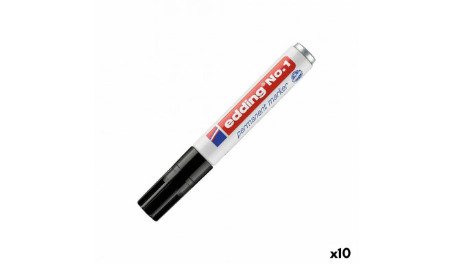 Püsimarker Edding Nº 1 Must (10 Ühikut)