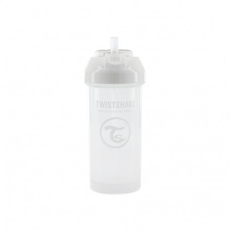 Twistshake Straw Cup 360ml 6+m White 78592
