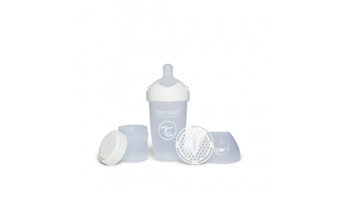 Twistshake Pro Double Anti-Colic Feeding Bottle 260ml White 79027