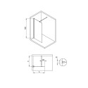 KERRIA PLUS SHOWER WALL. WHT/TRAN NERO90