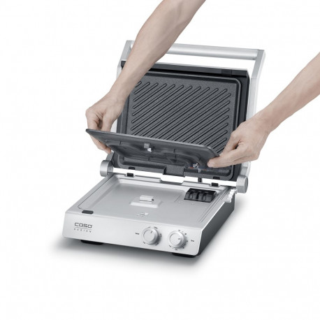 Caso Double Contact Grill | SteakChef | Contact grill | 2000 W | Stainless Steel