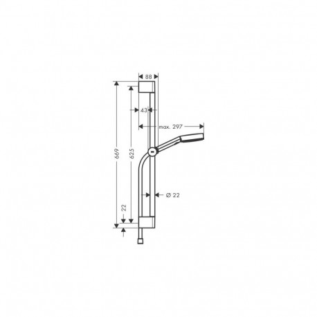 Shower set HANSGROHE PULSIFY SELECT 105 3JET RELAXATION: hand shower, stand, shower hose