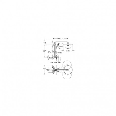 Dušisüsteem Grohe Euphoria 260, 27475002