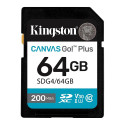 KINGSTON 64GB SDXC Canvas Go Plus Gen4 200MB/s C10 UHS-I U3 V30