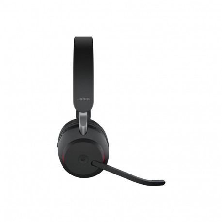 JABRA Evolve2 65 MS stereo on-ear Bluetooth juhtmevaba USB-C mürasummutav must laadimisalusega MS Te