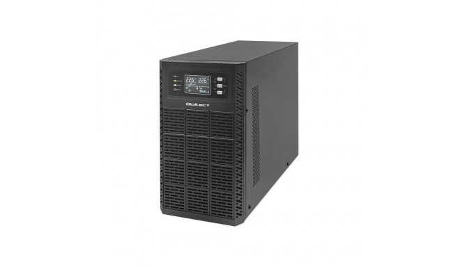 Qoltec 52282 katkematu toiteallikas UPS | 3kVA | 3000W | võimsustegur 1.0 | LCD | EPO | USB | on-lin
