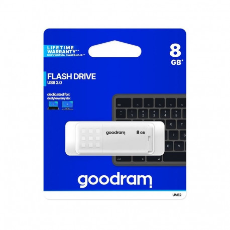USB Flash Drive - Goodram UME2 8GB USB 2.0 White