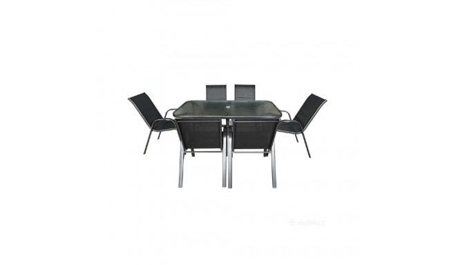 OUTD FURNIT SET 6 tooli 1 laud must HC-891