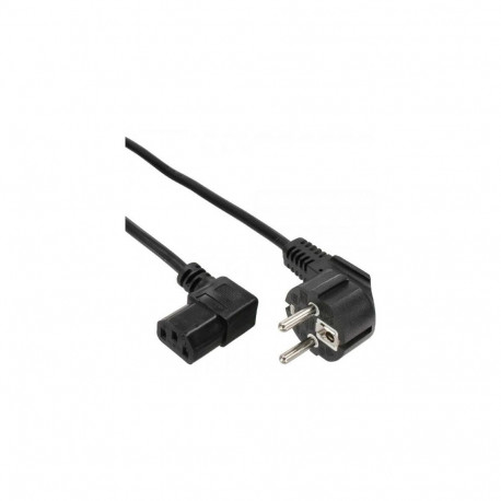 InLine power cable, CEE 7/7 angled / 3pin IEC C13 male angled, 1.8m