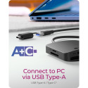 Raidsonic 4-in-1 Card Reader with USB 3.2 Gen 1 Type-A + Type-C | IB-CR302-CU3