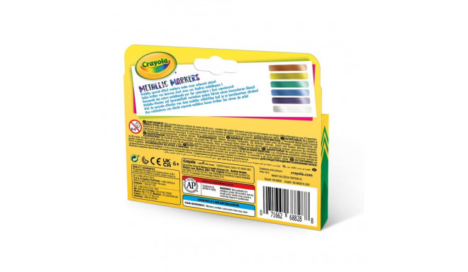 CRAYOLA Metallikvärvi markerid, 6 tk