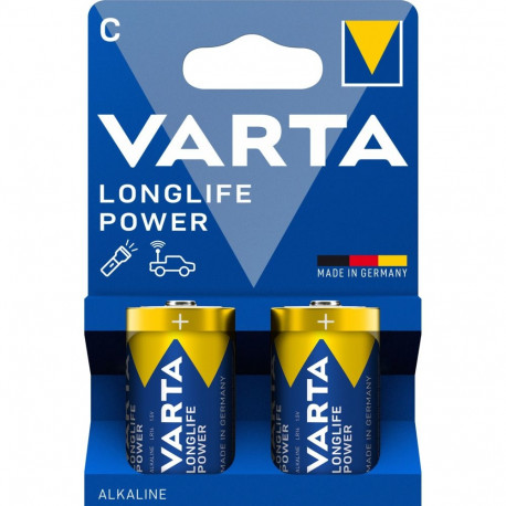 Varta Longlife Power leelispatarei, 2 tk C (LR14) patareid