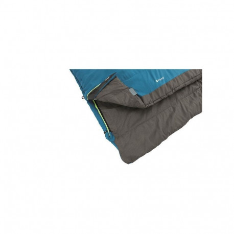 Outwell Celebration Lux Double, Sleeping Bag, 225 x 140 cm, 2 way open - auto lock, L-shape, Blue