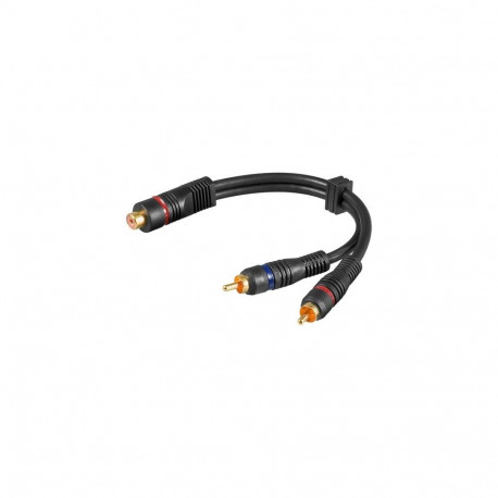 Goobay 50375 audio cable 0.2 m RCA 2 x RCA Black