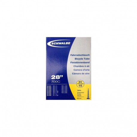 Schwalbe 10427363V bicycle inner tube Presta valve 28&quot; 22.22 - 25.4 mm