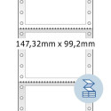 HERMA Computer labels continous 147.32x99.2 mm 1 row white perforated paper matt 1000 pcs.