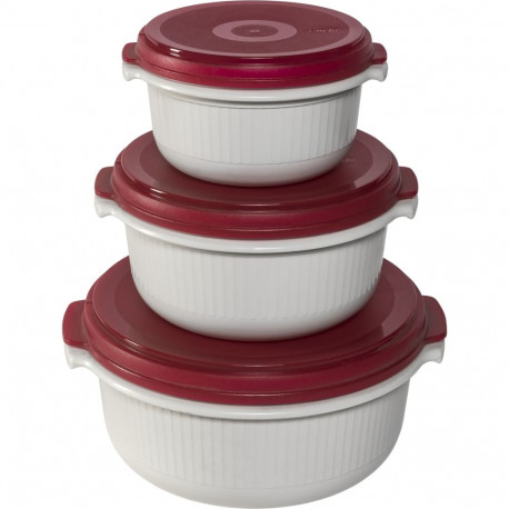 Emsa Micro Family mikrolaineahju stardikomplekt punane 3 tk