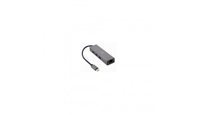 Gembird A-CMU3-LAN-01 USB-C gigabit võrgukaart 3-pordilise USB 3.1 hubiga