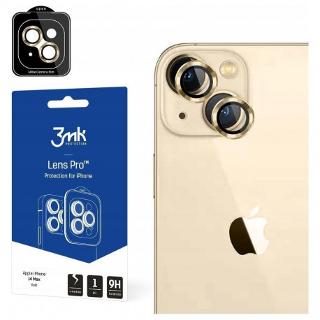 3MK Hybrid Glass for Camera Lens 3MK Lens Protection Pro Apple iPhone 14 Plus Gold