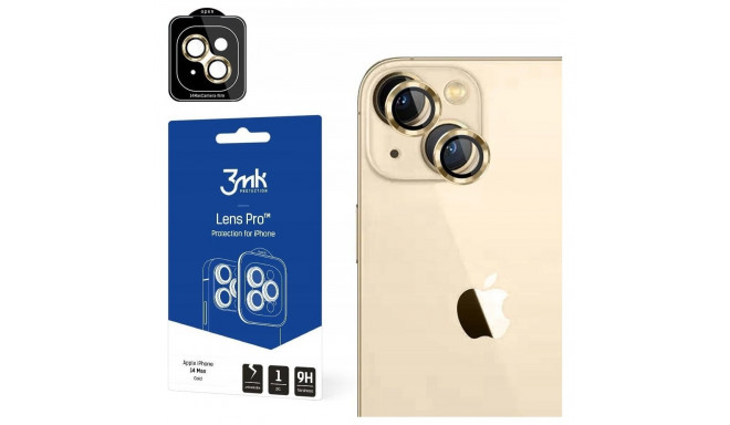 3MK Hybrid Glass for Camera Lens 3MK Lens Protection Pro Apple iPhone 14 Plus Gold