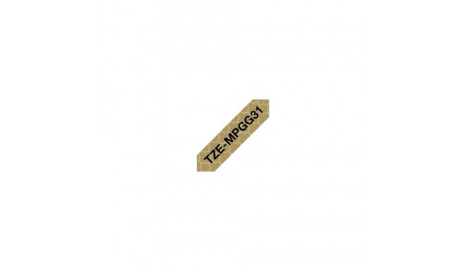 Brother | TZe-MPGG31 | Black On Gold Pattern | TZe