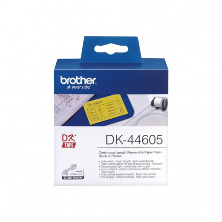 BROTHER DK44605 endless label paper gelb 62mmx30.48m removable for QL550 QL500 QL650TD