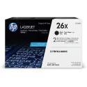 HP 26X 2-pack suure tootlikkusega mustad originaal LaserJet toonerikassetid