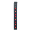 Rack-riba 19 1.5U, 8x UNEL pistik taga, 8x lüliti ees