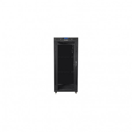 Lanberg Rack cabinet 19" free-standing 27U/600x600 (flat pack) with glass door lCD V2, black |