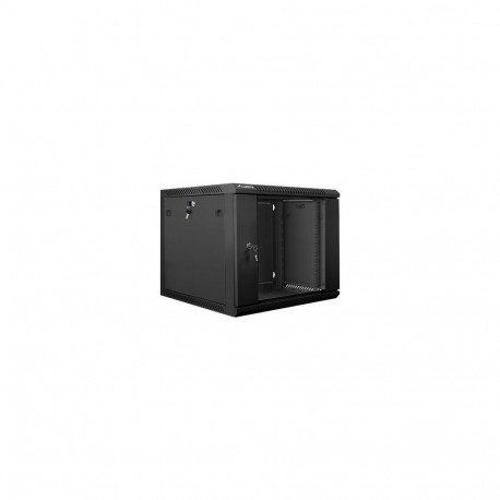 Lanberg Rack cabinet 19" wall-mount 9U/600x600 (flat pack) V2, black |
