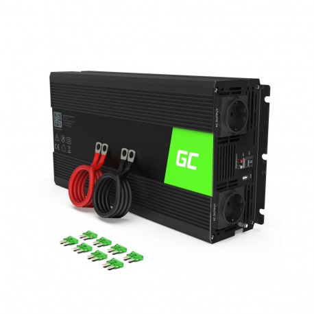 Power Inverter - Green Cell Inv25 1500w Black