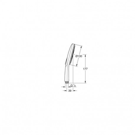 Grohe Rainshower Smartactive 130, 26574LS0, kuuvalge käsidušš