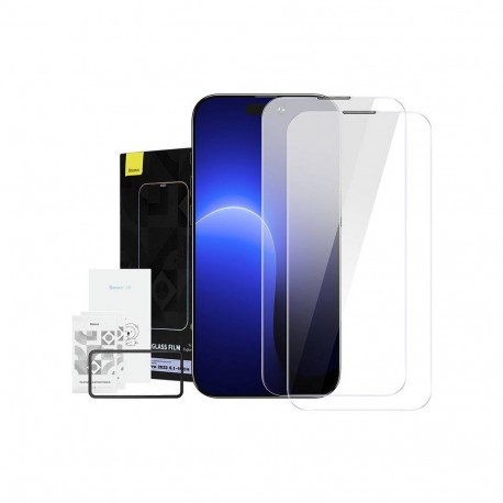 Baseus Crystal Tempered Glass Dust-proof 0.3mm for iPhone 14 Pro (2pcs)