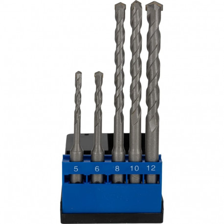 betooni jaoks sds+ puuride komplekt 5 tk 5,6*110mm; 8,10,12*160mm