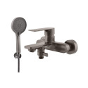MIXER FOR BATH WITH HEAD METAL GREY