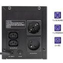 Qoltec 53775 uninterruptible power supply (UPS) Line-Interactive 1.2 kVA 720 W 4 AC outlet(s)
