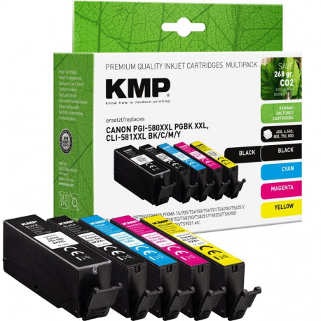 KMP Patrone Canon PGI-580XXL/CLI-581XXL Multip. bk,c,m,y remanufactured
