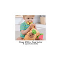 Fisher-Price Snuggly Snacky Capybara Plush Baby Sensory Toy with Teether &amp; Rattle for Newbor