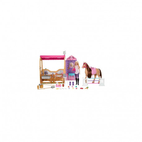 Barbie Mysteries: The Great Horse Chase Stable Playset with Doll, Toy Horse & Accessories, 25+ P