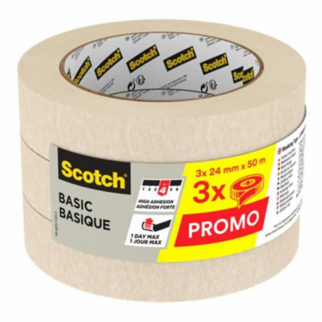 Scotch maalriteip 2010/24 basic 24mmx50m 3x1, beež