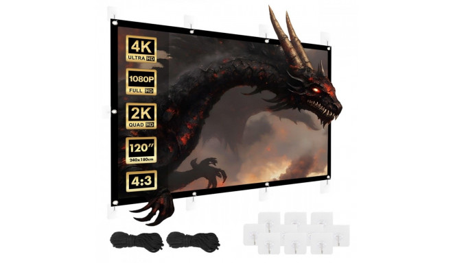 PROJECTION SCREEN MC-169, 240x180cm