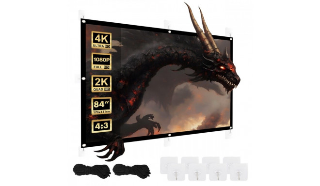 Projection screen 84&#39; 175x131cm, MC-166