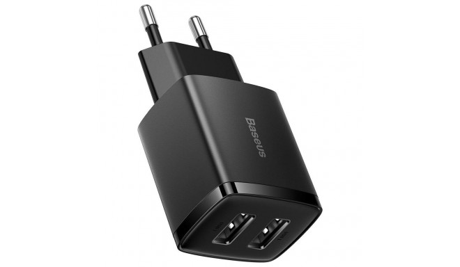 Baseus Compact laadija 2x USB-A 2.1 A (CCXJ010201)