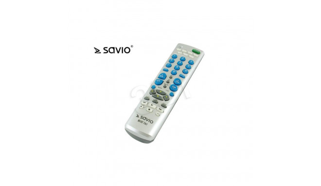 Savio RC-02 Universal Remote Control TV / DVD / SAT / DVB / AMP / VCR / 8 in 1 / Silver