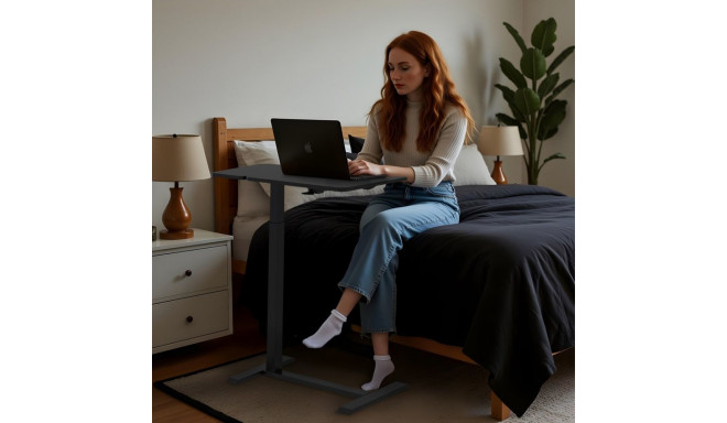 Maclean mobile desk/laptop stand, black, height adjustment 76-109cm, max. 30kg , MC-120 B