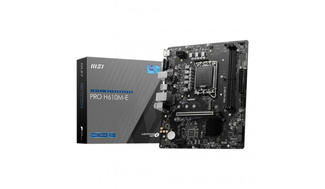 MSI emaplaat PRO H610M-E Intel H610 LGA 1700 micro ATX
